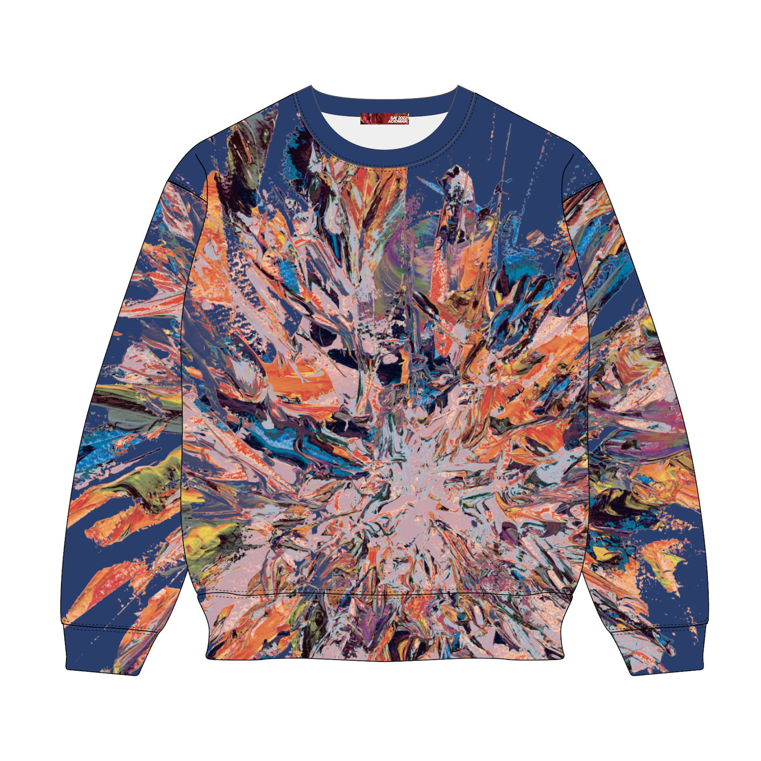 SAI2022総柄sweat / -blue