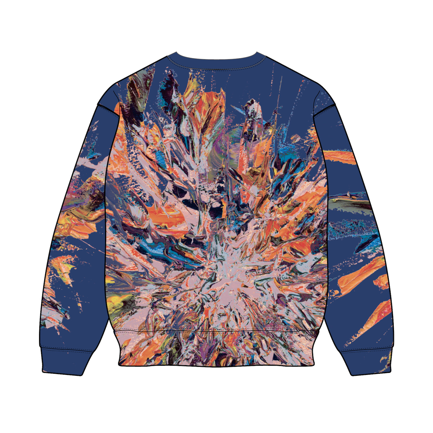 SAI2022総柄sweat / -blue裏