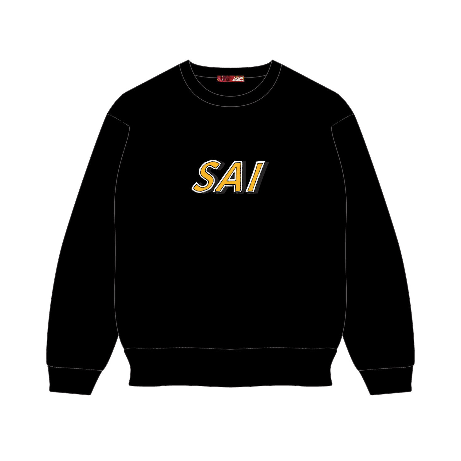 SAI2022カレッジ刺繍sweat / black